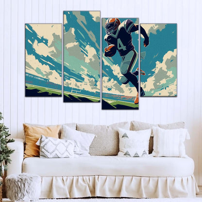 American Football Wall Art - AF5187 - Dynamic NFL Football Touchdown Victory - American Football Poster - American Football Canvas