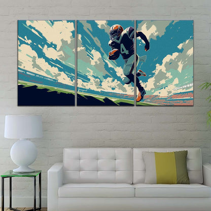 American Football Wall Art - AF5187 - Dynamic NFL Football Touchdown Victory - American Football Poster - American Football Canvas