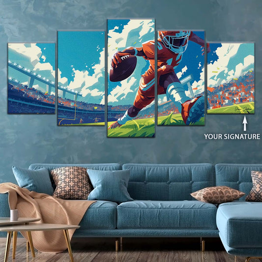 American Football Canvas Wall Art - AF5188 - Dynamic NFL Touchdown