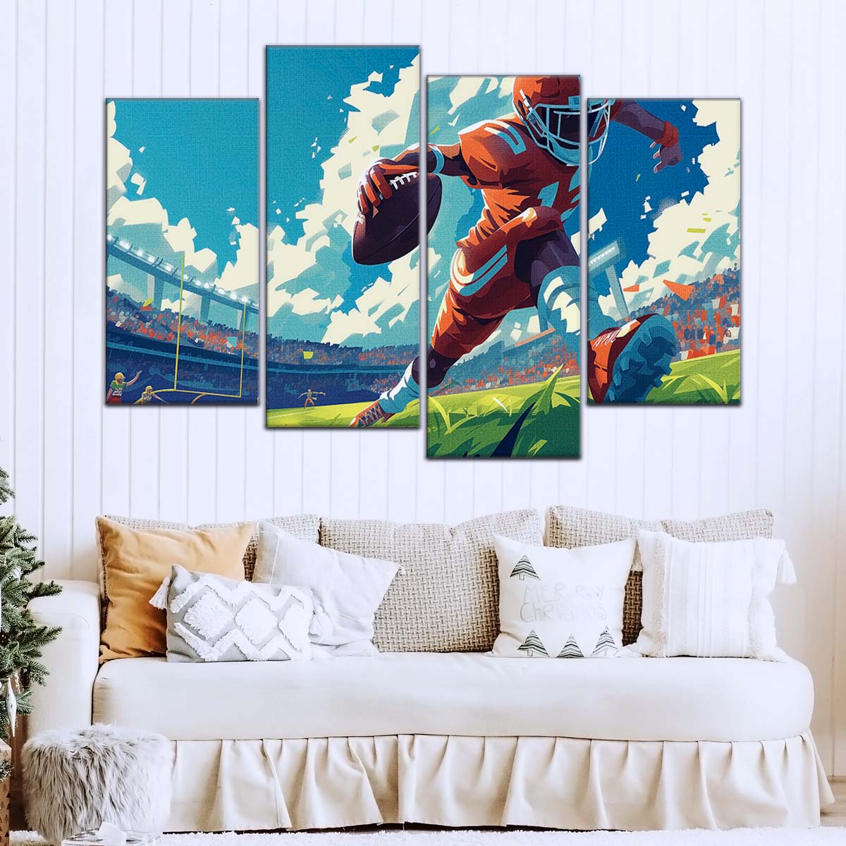 American Football Wall Art - AF5188 - Dynamic NFL Football Touchdown - American Football Poster - American Football Canvas