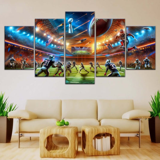 American Football Wall Art - AF5189 - Dynamic NFL Super Bowl Action - American Football Poster - American Football Canvas