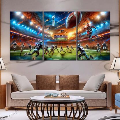 American Football Wall Art - AF5189 - Dynamic NFL Super Bowl Action - American Football Poster - American Football Canvas