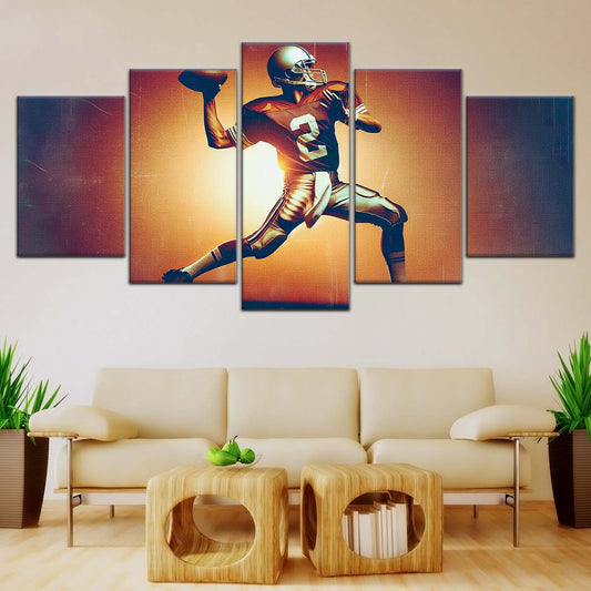 American Football Wall Art - AF5190 - Dynamic Quarterback - American Football Poster - American Football Canvas