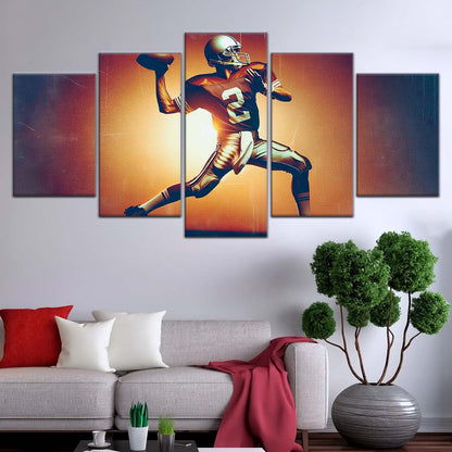 American Football Wall Art - AF5190 - Dynamic Quarterback - American Football Poster - American Football Canvas