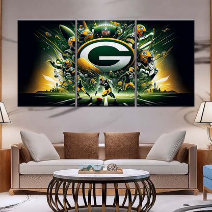 American Football Wall Art - AF5191 - Green Bay Packers - Football NFL Super Bowl - American Football Poster - American Football Canvas