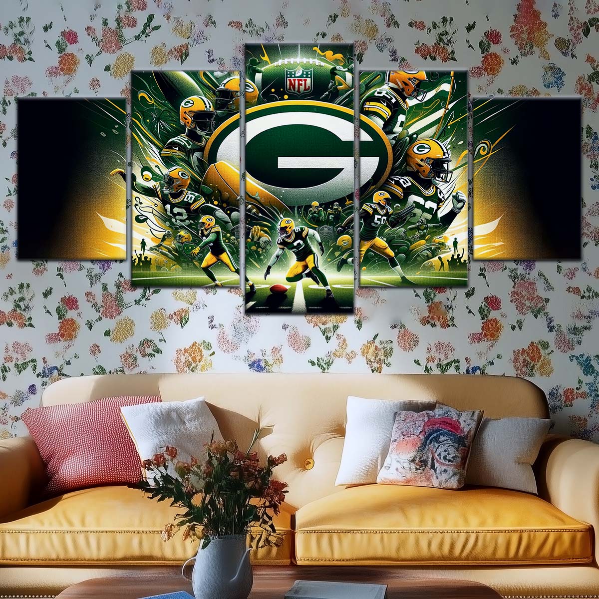 American Football Wall Art - AF5191 - Green Bay Packers - Football NFL Super Bowl - American Football Poster - American Football Canvas