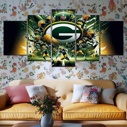 American Football Wall Art - AF5191 - Green Bay Packers - Football NFL Super Bowl - American Football Poster - American Football Canvas