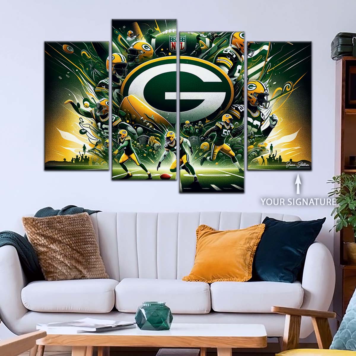 American Football Wall Art - AF5191 - Green Bay Packers - Football NFL Super Bowl - American Football Poster - American Football Canvas