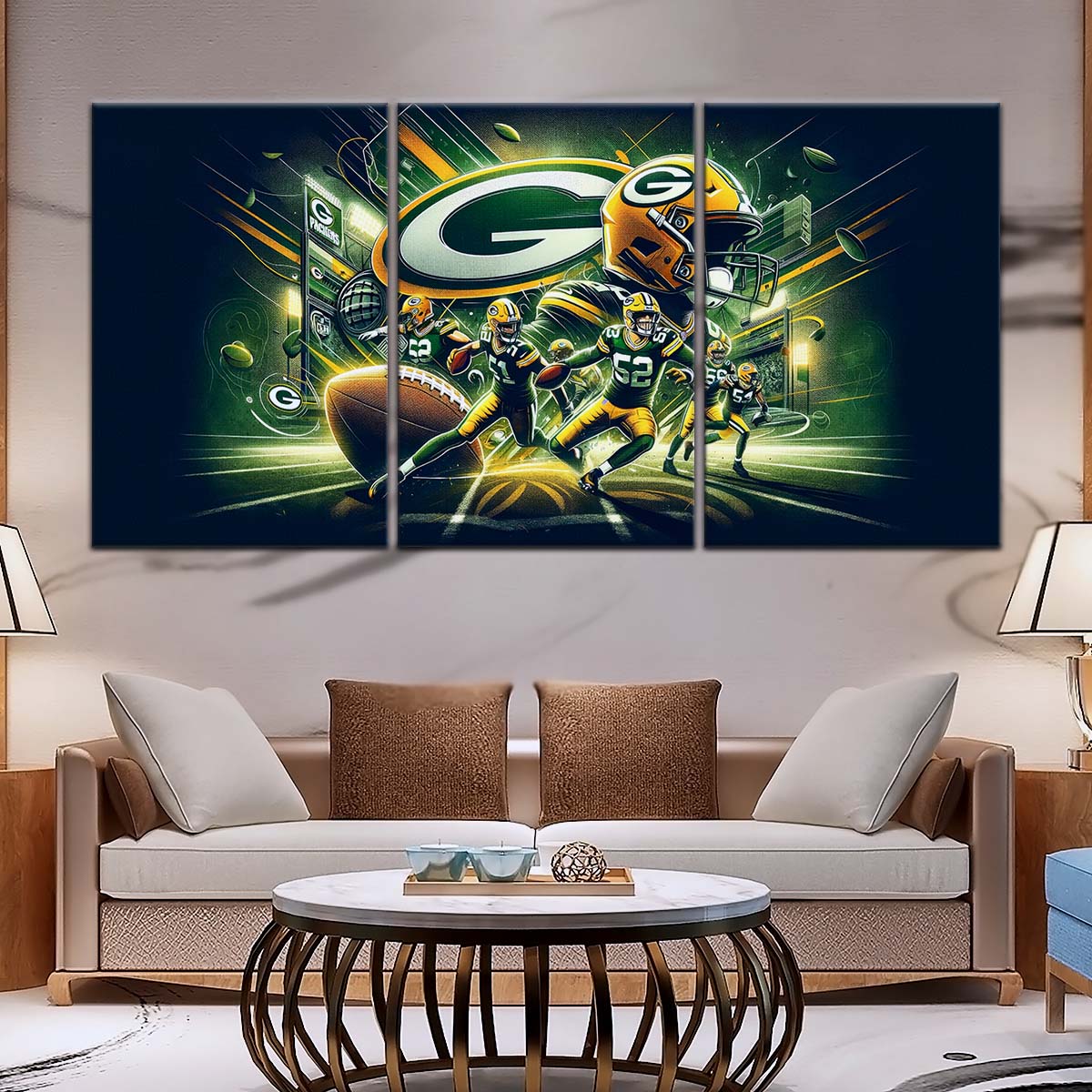 American Football Wall Art - AF5193 - Green Bay Packers - NFL Super Bowl Spirit - American Football Poster - American Football Canvas