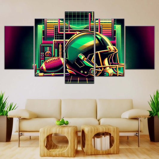 American Football Wall Art - AF5194 - Green Bay Packers Helmet - NFL Football Team - American Football Poster - American Football Canvas