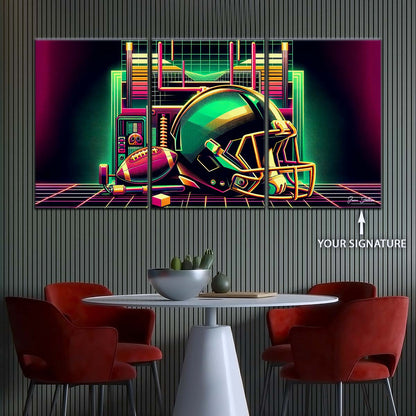 American Football Wall Art - AF5194 - Green Bay Packers Helmet - NFL Football Team - American Football Poster - American Football Canvas