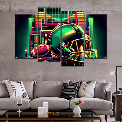 American Football Wall Art - AF5194 - Green Bay Packers Helmet - NFL Football Team - American Football Poster - American Football Canvas