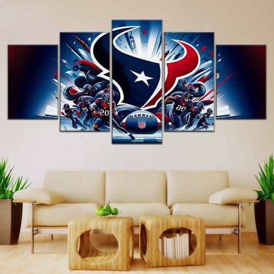 American Football Wall Art - AF5195 - Houston Texans - NFL Football Sports Team - American Football Poster - American Football Canvas