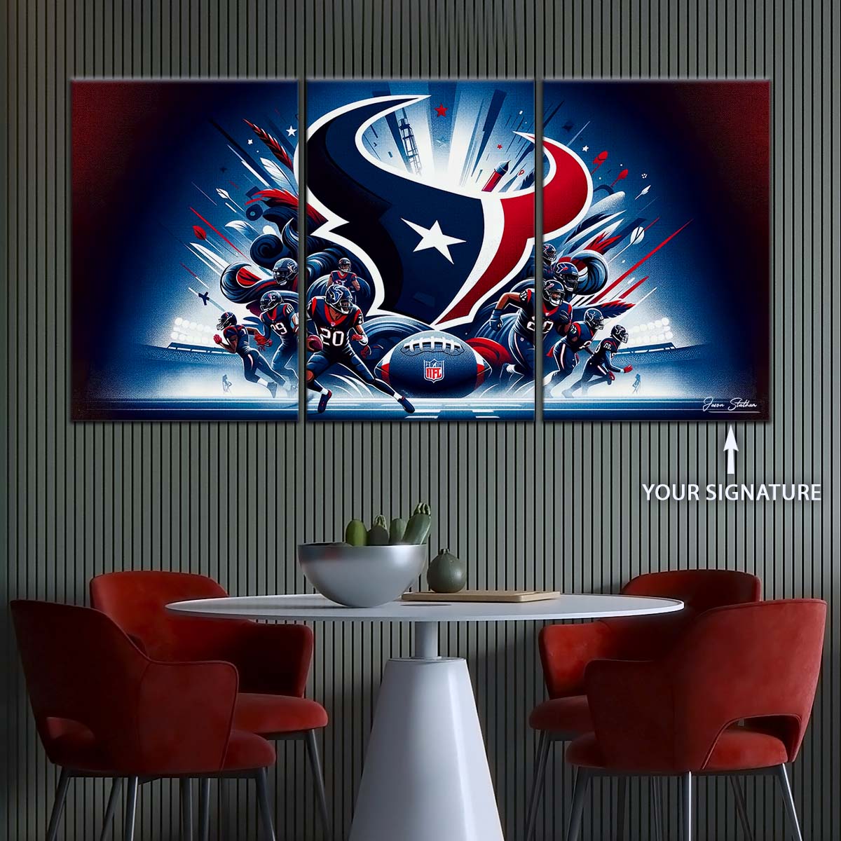 American Football Wall Art - AF5195 - Houston Texans - NFL Football Sports Team - American Football Poster - American Football Canvas