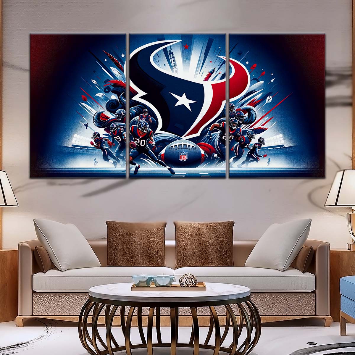 American Football Wall Art - AF5195 - Houston Texans - NFL Football Sports Team - American Football Poster - American Football Canvas