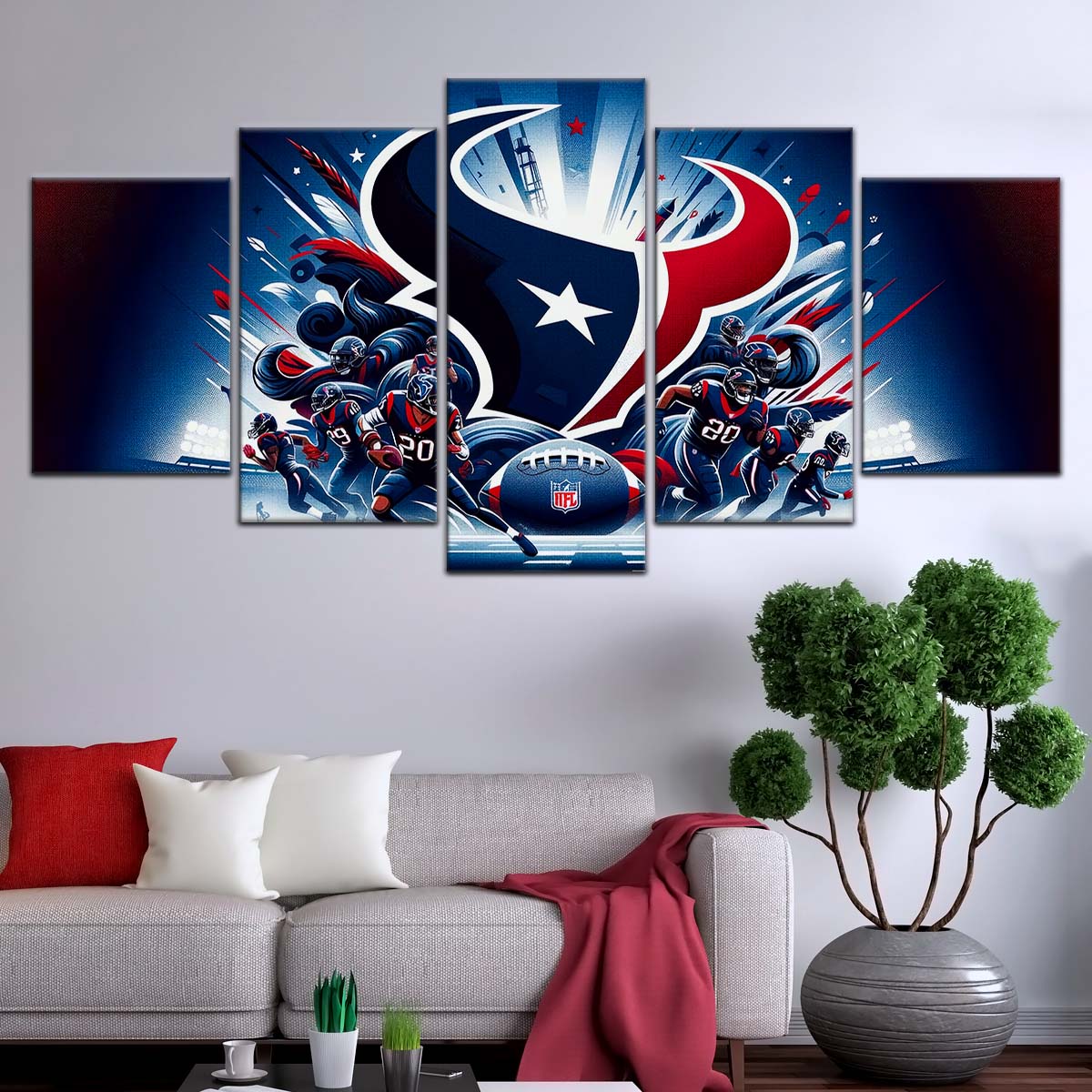 American Football Wall Art - AF5195 - Houston Texans - NFL Football Sports Team - American Football Poster - American Football Canvas