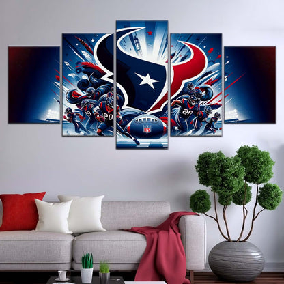 American Football Wall Art - AF5195 - Houston Texans - NFL Football Sports Team - American Football Poster - American Football Canvas