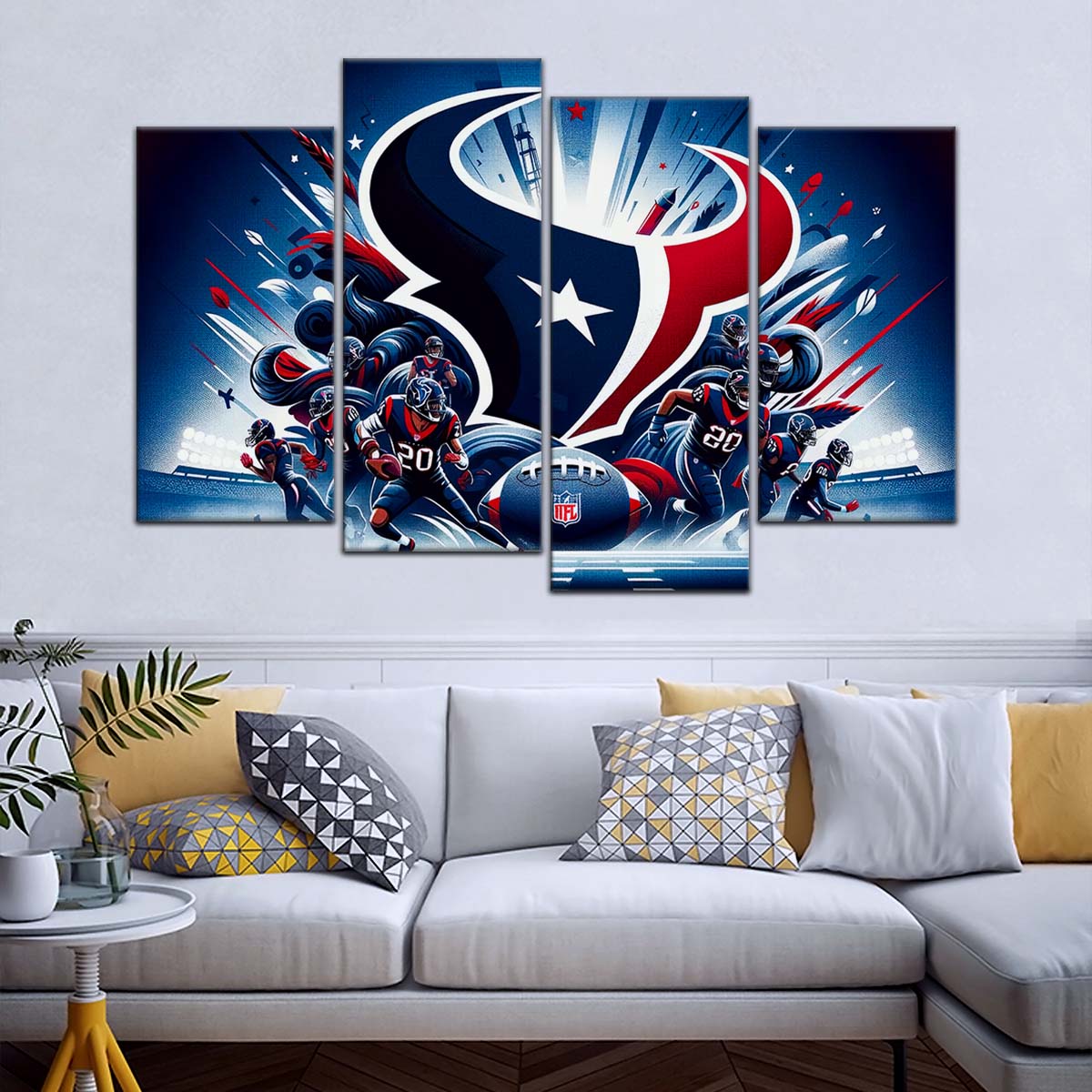 American Football Wall Art - AF5195 - Houston Texans - NFL Football Sports Team - American Football Poster - American Football Canvas