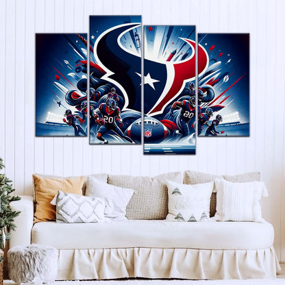 American Football Wall Art - AF5195 - Houston Texans - NFL Football Sports Team - American Football Poster - American Football Canvas