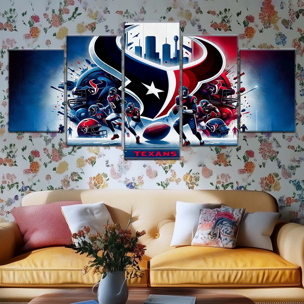American Football Wall Art - AF5196 - Houston Texans - NFL Super Bowl Spirit - American Football Poster - American Football Canvas
