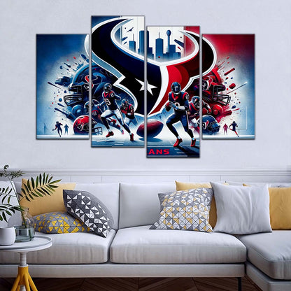 American Football Wall Art - AF5196 - Houston Texans - NFL Super Bowl Spirit - American Football Poster - American Football Canvas