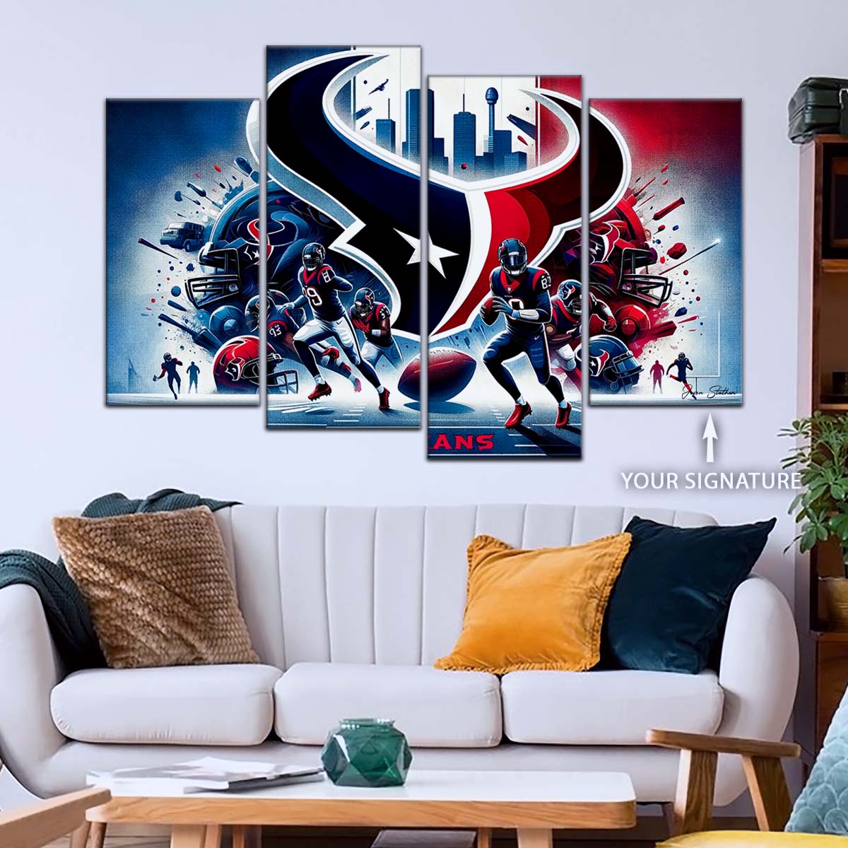 American Football Wall Art - AF5196 - Houston Texans - NFL Super Bowl Spirit - American Football Poster - American Football Canvas