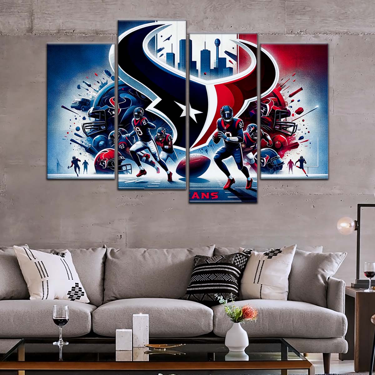 American Football Wall Art - AF5196 - Houston Texans - NFL Super Bowl Spirit - American Football Poster - American Football Canvas