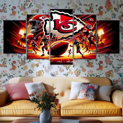 American Football Wall Art - AF5198 - Kansas City Chiefs - Super Bowl NFL Football Sports Team - American Football Poster - American Football Canvas