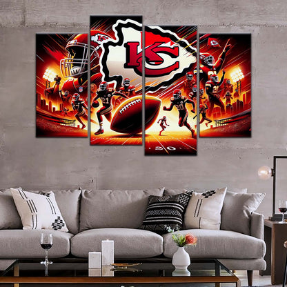 American Football Wall Art - AF5198 - Kansas City Chiefs - Super Bowl NFL Football Sports Team - American Football Poster - American Football Canvas