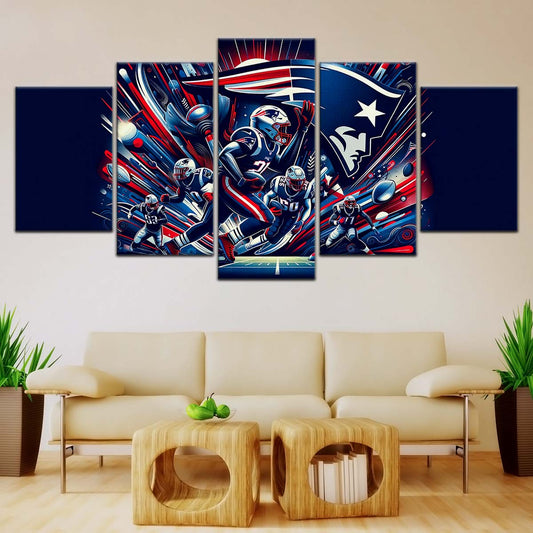 American Football Wall Art - AF5200 - New England Patriots - NFL Football Team - American Football Poster - American Football Canvas