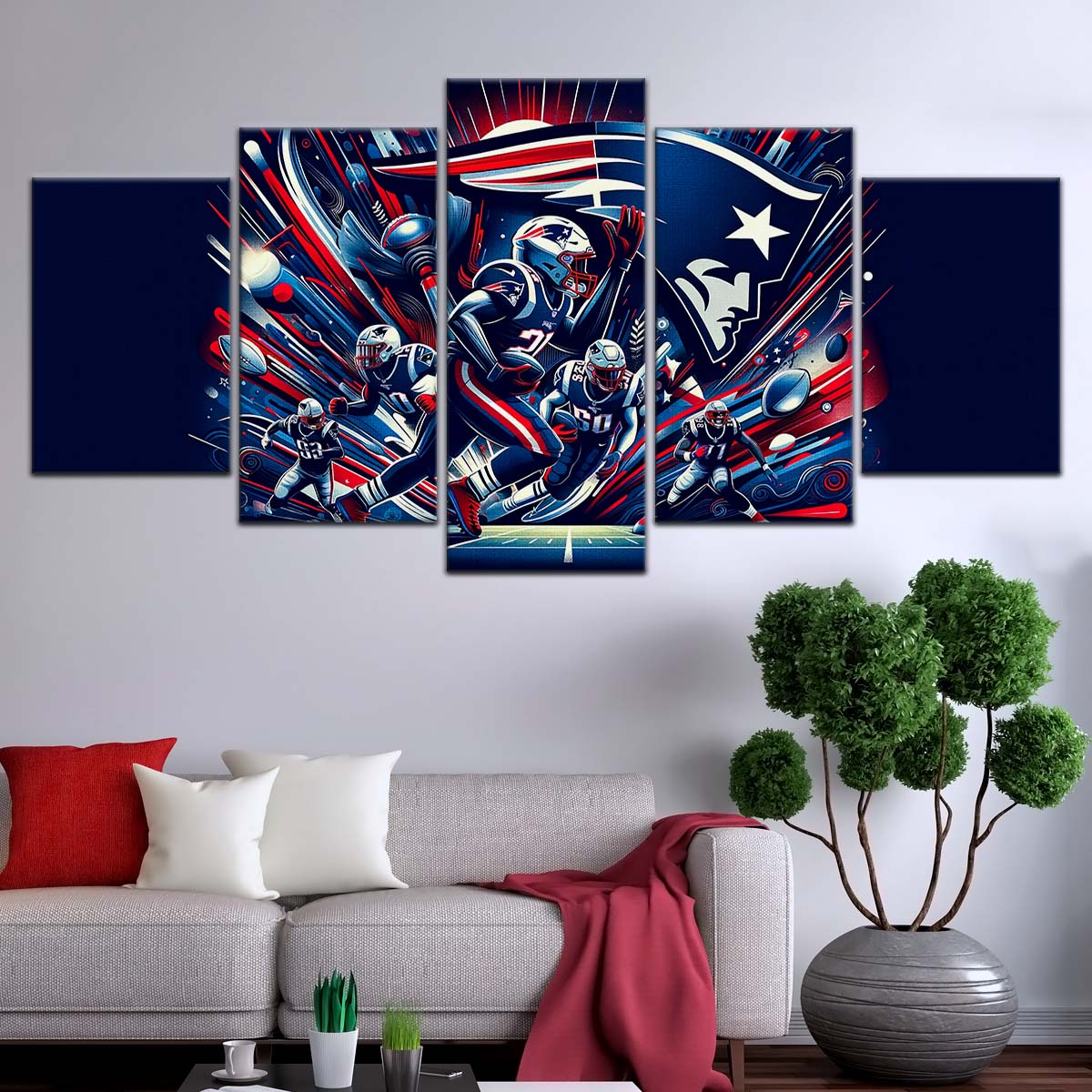 American Football Wall Art - AF5200 - New England Patriots - NFL Football Team - American Football Poster - American Football Canvas