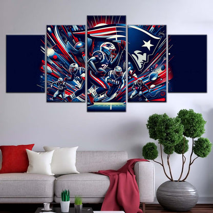 American Football Wall Art - AF5200 - New England Patriots - NFL Football Team - American Football Poster - American Football Canvas
