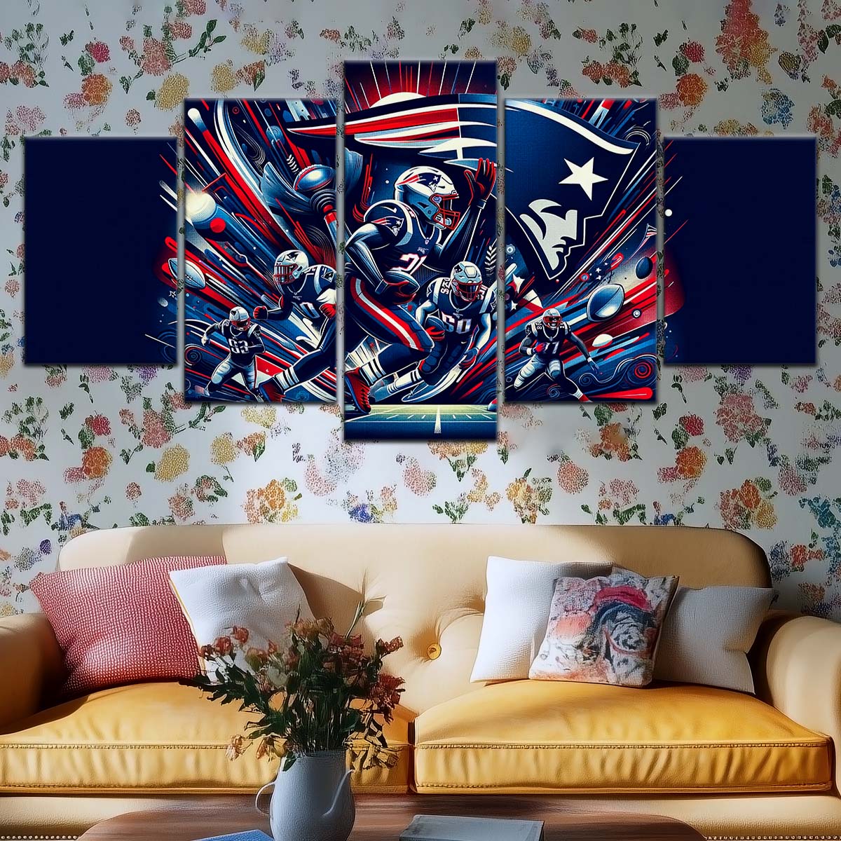 American Football Wall Art - AF5200 - New England Patriots - NFL Football Team - American Football Poster - American Football Canvas