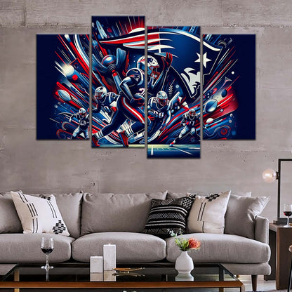 American Football Wall Art - AF5200 - New England Patriots - NFL Football Team - American Football Poster - American Football Canvas