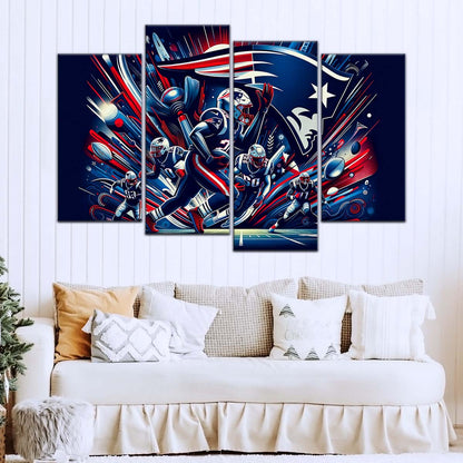 American Football Wall Art - AF5200 - New England Patriots - NFL Football Team - American Football Poster - American Football Canvas