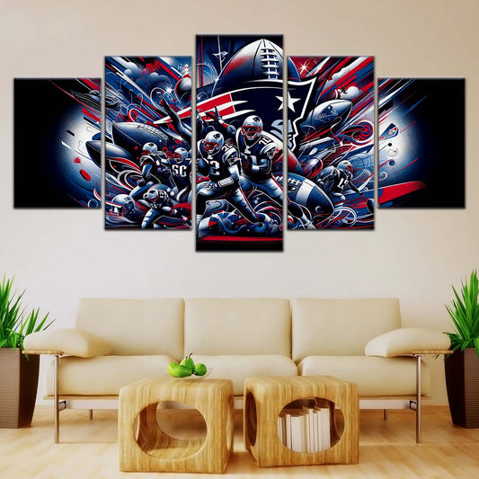 American Football Wall Art - AF5201 - New England Patriots - Super Bowl - NFL Football Team - American Football Poster - American Football Canvas