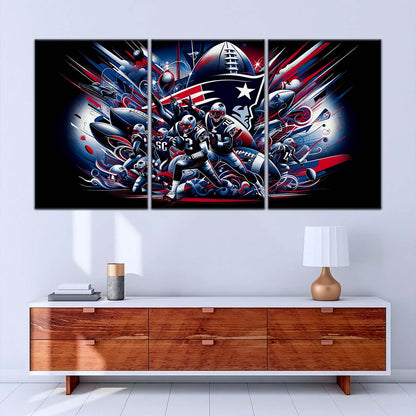 American Football Wall Art - AF5201 - New England Patriots - Super Bowl - NFL Football Team - American Football Poster - American Football Canvas