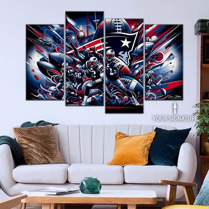 American Football Wall Art - AF5201 - New England Patriots - Super Bowl - NFL Football Team - American Football Poster - American Football Canvas