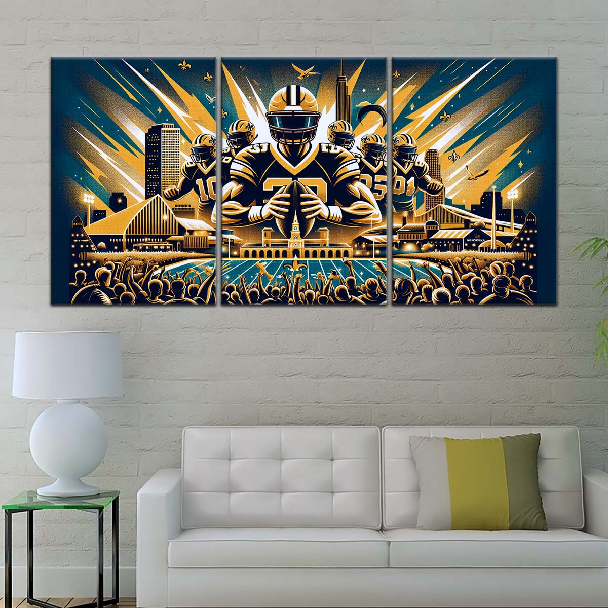 American Football Wall Art - AF5203 - New Orleans Saints - Dynamic NFL Football - American Football Poster - American Football Canvas