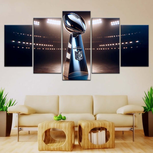 American Football Wall Art - AF5205 - NFL Football Super Bowl Trophy - American Football Poster - American Football Canvas