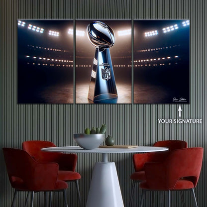 American Football Wall Art - AF5205 - NFL Football Super Bowl Trophy - American Football Poster - American Football Canvas