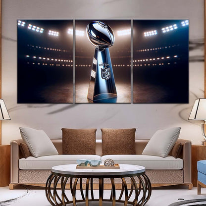 American Football Wall Art - AF5205 - NFL Football Super Bowl Trophy - American Football Poster - American Football Canvas