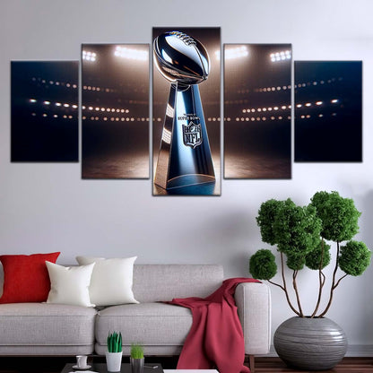 American Football Wall Art - AF5205 - NFL Football Super Bowl Trophy - American Football Poster - American Football Canvas