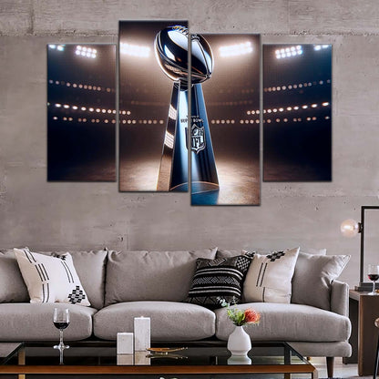 American Football Wall Art - AF5205 - NFL Football Super Bowl Trophy - American Football Poster - American Football Canvas