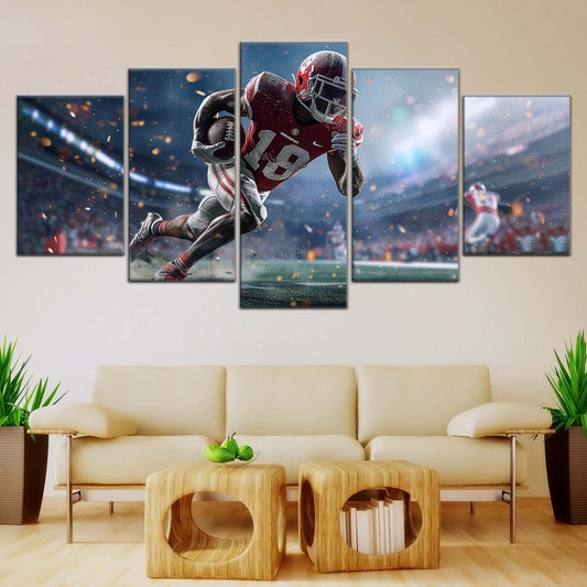 American Football Wall Art - AF5206 - NFL Football Touchdown Rush - American Football Poster - American Football Canvas