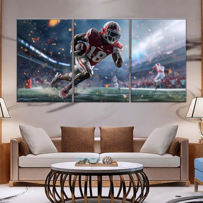 American Football Wall Art - AF5206 - NFL Football Touchdown Rush - American Football Poster - American Football Canvas