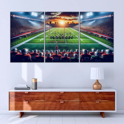 American Football Wall Art - AF5207 - NFL Sunset Showdown - American Football Poster - American Football Canvas