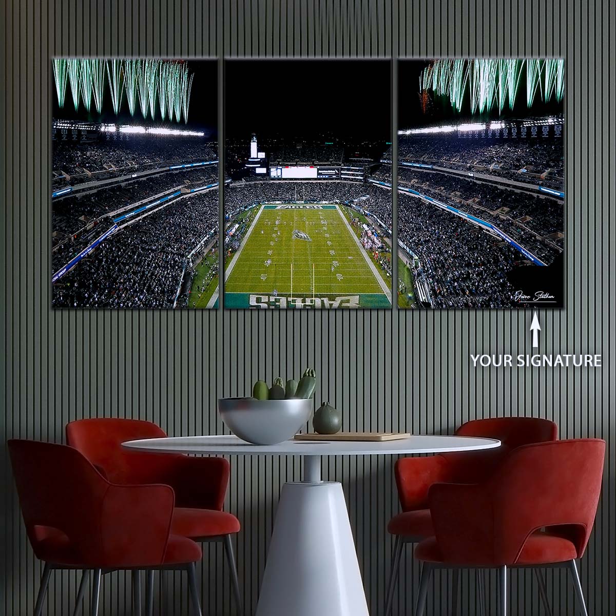 American Football Wall Art - AF5209 - Philadelphia Eagles - Night Game Atmosphere in the Stadium - NFL Football Team - American Football Poster - American Football Canvas