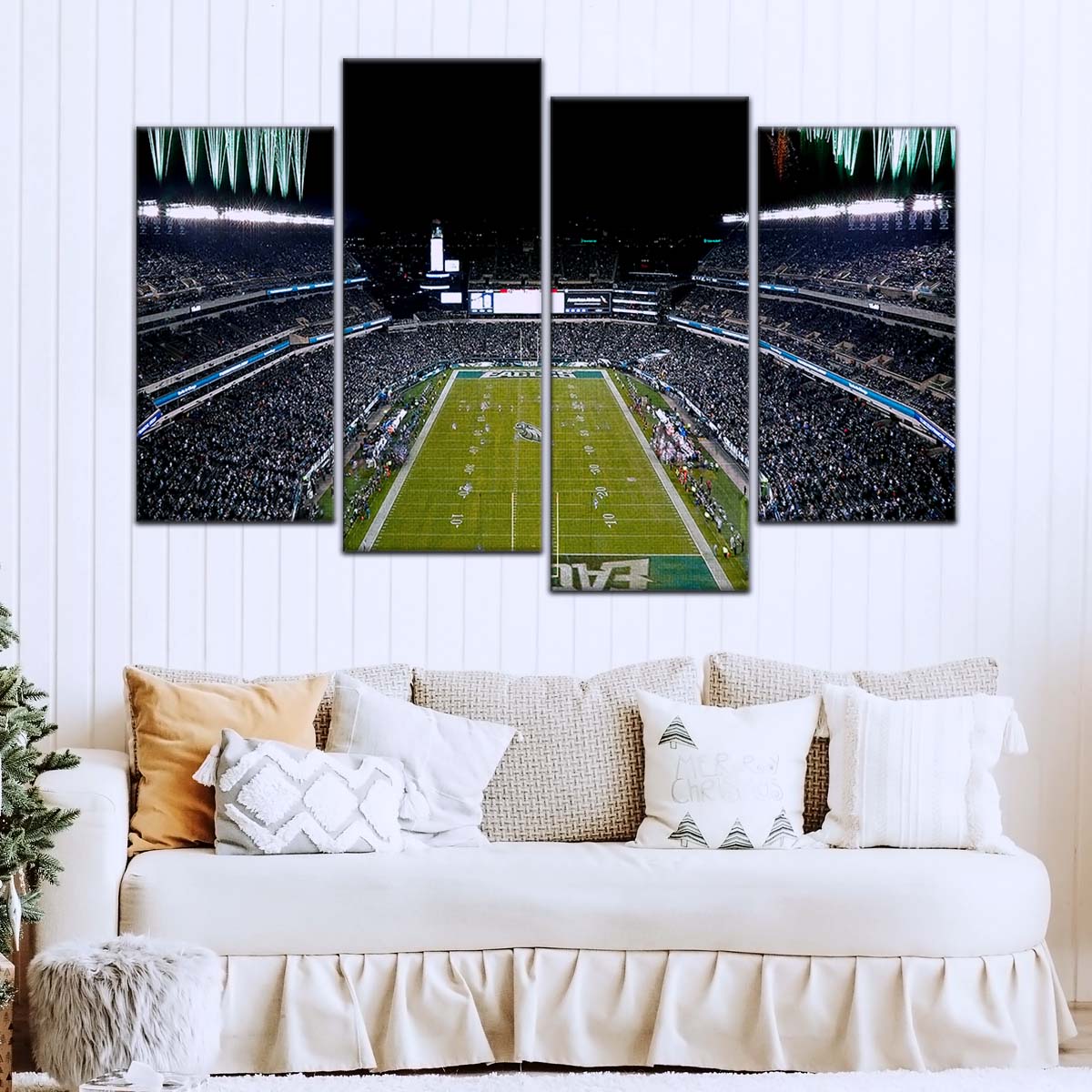 American Football Wall Art - AF5209 - Philadelphia Eagles - Night Game Atmosphere in the Stadium - NFL Football Team - American Football Poster - American Football Canvas
