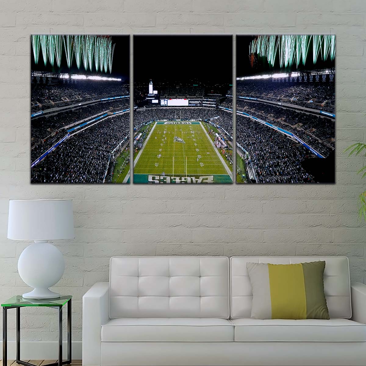 American Football Wall Art - AF5209 - Philadelphia Eagles - Night Game Atmosphere in the Stadium - NFL Football Team - American Football Poster - American Football Canvas